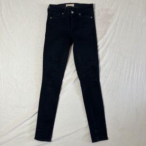 GAP 1969 True Skinny Womens Mid Rise Stretch Black Jeans Size 25R
